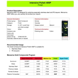 Menzerna 495P Parlatıcı Katı Cila Beyaz Plastik Kompozit Değerli Metaller Boyalı Yüzey Parlatıcı – 1250 Gr - 2