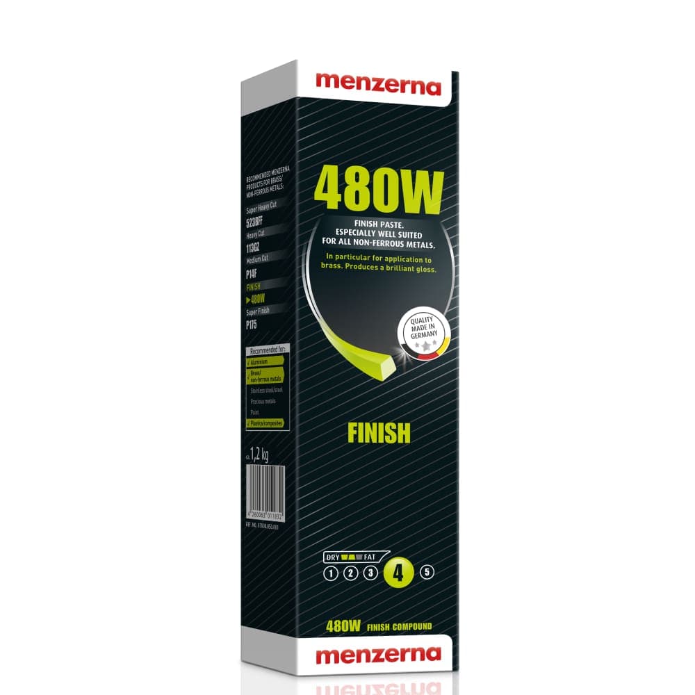 Menzerna 480W Parlatıcı Katı Cila Bej Pirinç Krom Zamak Alüminyum Kompozit Parlatıcı
