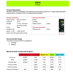 Menzerna GW16 Parlatıcı Katı Cila Bej Plastik Kompozit Boyalı Yüzey Parlatıcı – 1200 Gr - 3
