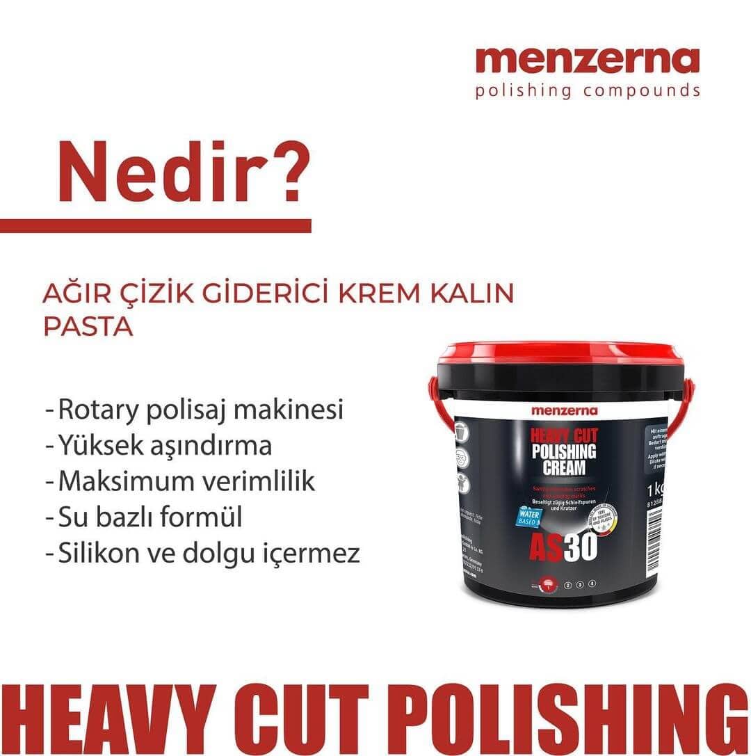 MENZERNA AS 30 Ağır Çizik Giderici Krem Kalın Pasta - 1 kg - 2