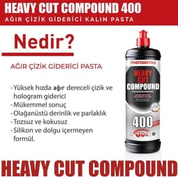 MENZERNA YENİ 400 Ağır Çizik Giderici Kalın Pasta - 250 ml - 2