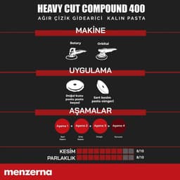 MENZERNA YENİ 400 Ağır Çizik Giderici Kalın Pasta - 250 ml - 3