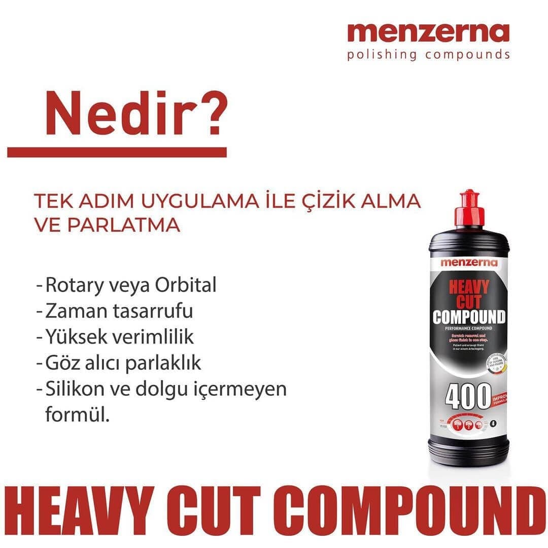 MENZERNA YENİ 400 Ağır Çizik Giderici Kalın Pasta - 250 ml - 8