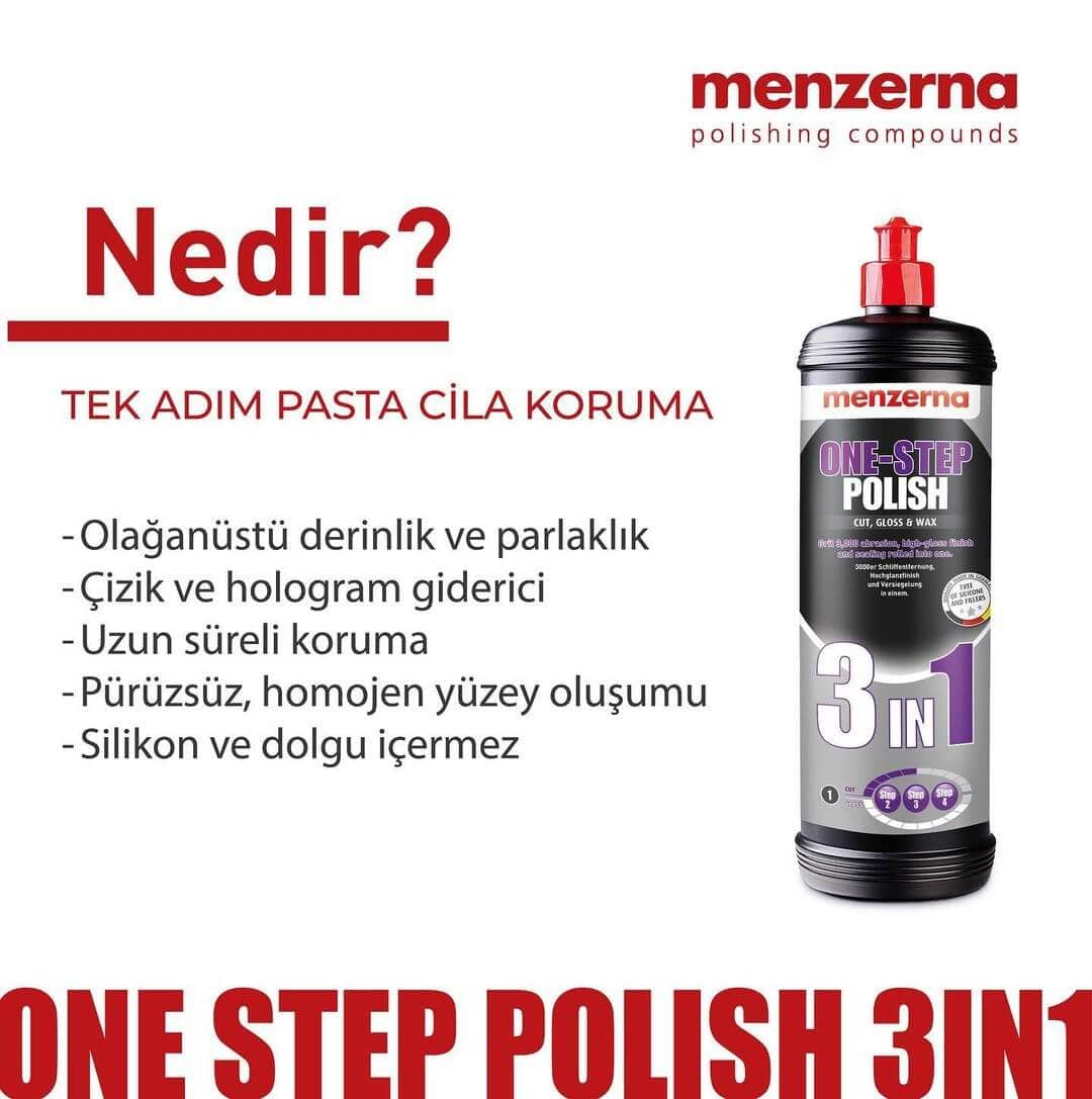MENZERNA One-Step Polish 3in1 Tek Adım Pasta Cila Koruma - 1 lt - 2