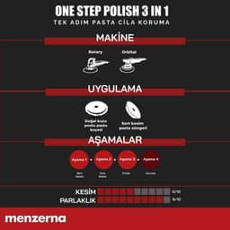 MENZERNA One-Step Polish 3in1 Tek Adım Pasta Cila Koruma - 1 lt - 3