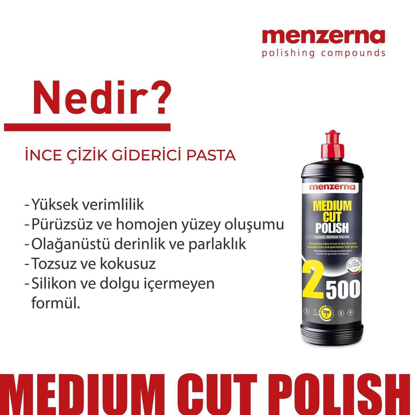 MENZERNA 2500 İnce Çizik Giderici Pasta - 5 lt - 9