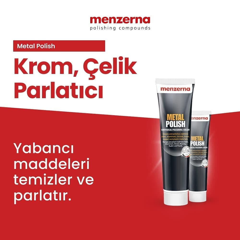 MENZERNA Metal Polish Metal Krom, Çelik Parlatıcı - 125 gr - 2